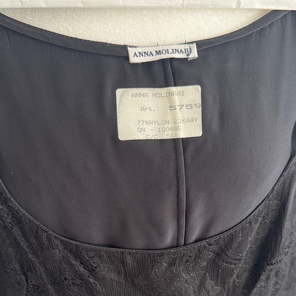 Anna Molinari Elegant Black chiffon short dress